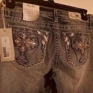 Miss Me Jeans with Embellished Cross. Size 29 x 30